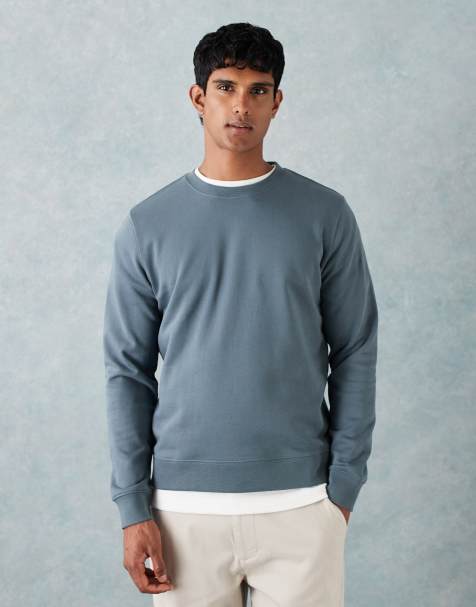 ARKET relaxed terry sweatshirt in turquoise blue - view 1