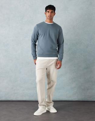 Arket Relaxed Terry Sweatshirt In Blue