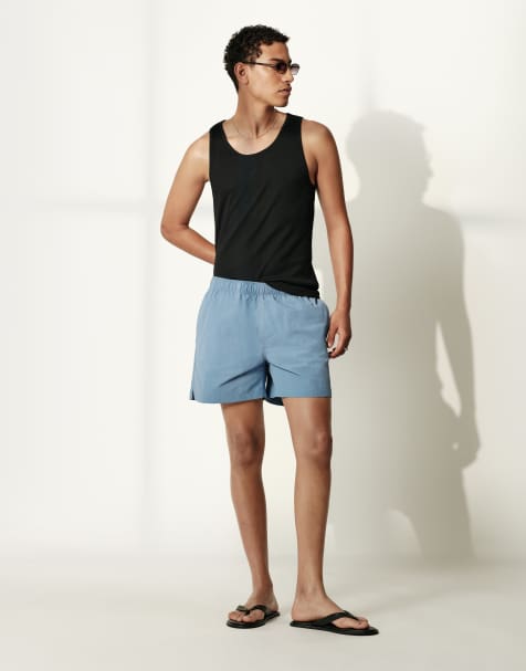 ARKET ribbed tank top in navy - view 1