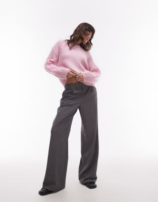 ARKET RICH WOOL KNIT SWEATER WITH MOHAIR 