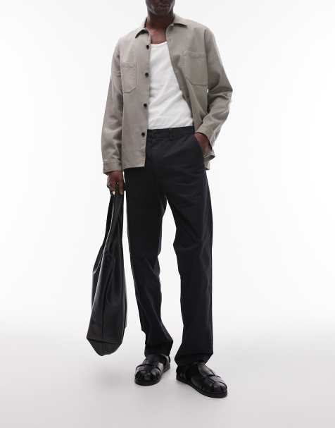 ARKET - Ruimvallende chinobroek van zuiver katoen in marineblauw - view 1