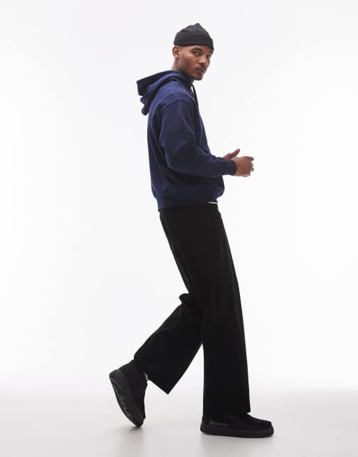 ARKET - Ruimvallende hoodie badstof in blauw, 2 van 4