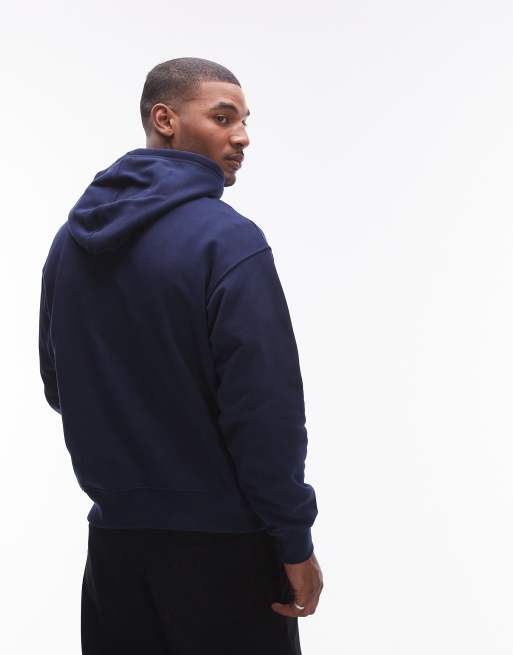 ARKET - Ruimvallende hoodie badstof in blauw, 3 van 4