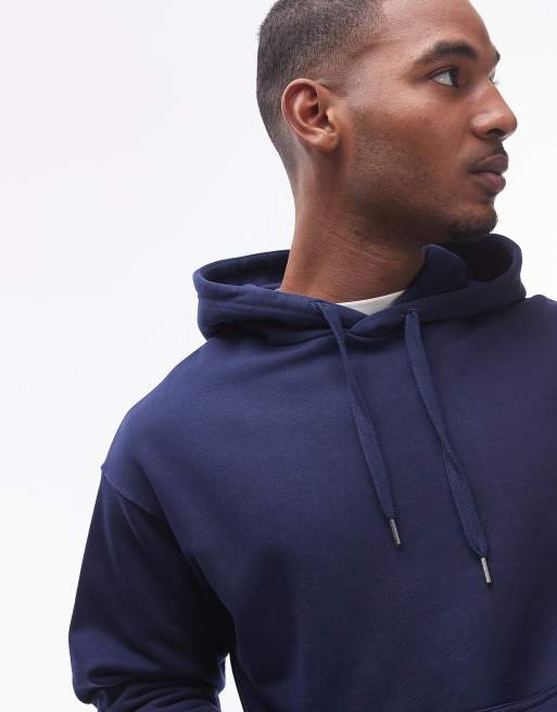 ARKET - Ruimvallende hoodie badstof in blauw, 4 van 4