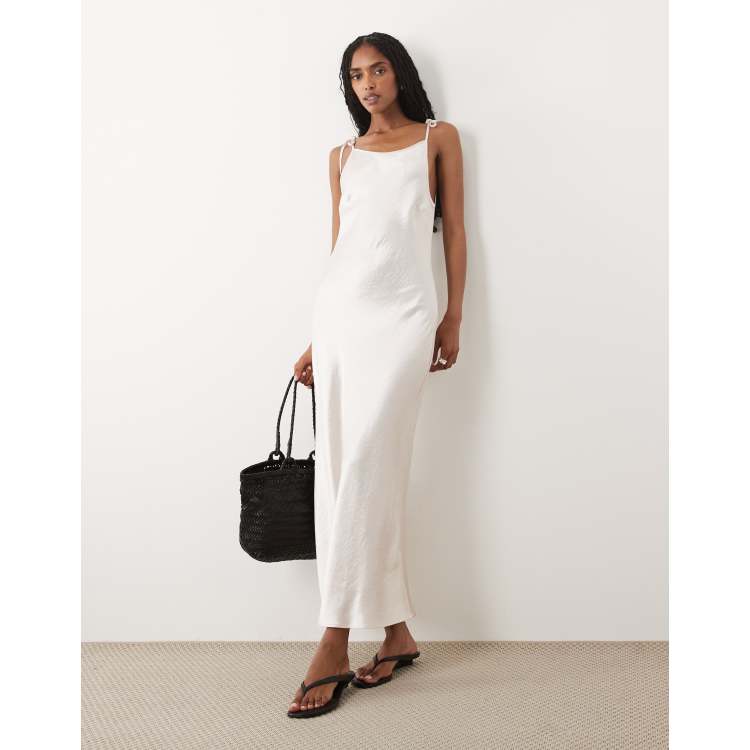 arket bias cut slip dress Black Midi Bias Cut Slip Dress | Dresses | The Coedit