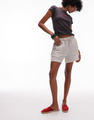 ARKET - Schlupf-Shorts aus Leinen in Beige-Neutral