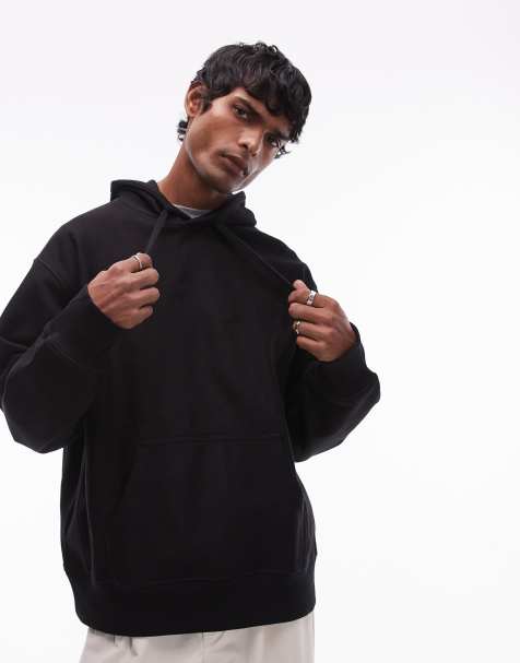 ARKET – Schwerer Oversize-Kapuzenpullover in Schwarz - view 1