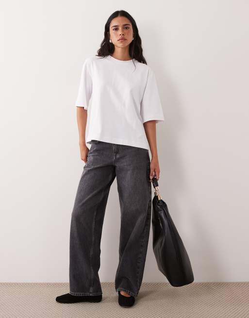 ARKET – Schweres kastiges T-Shirt in Weiß, 2 von 4