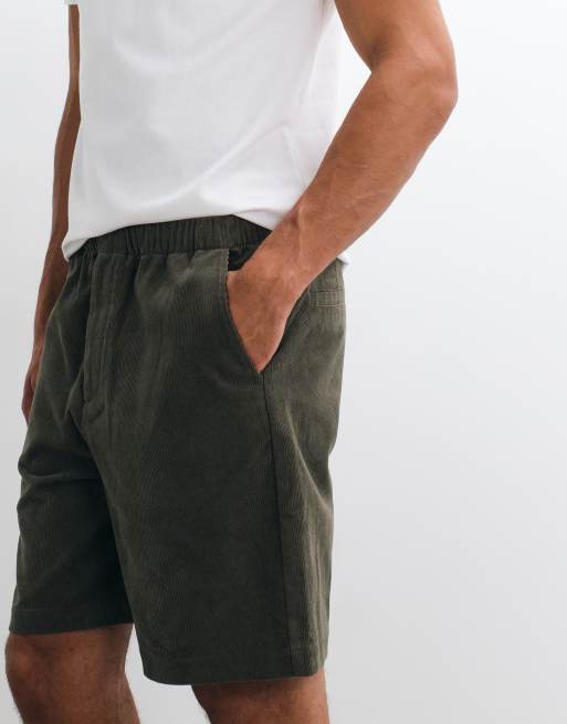 ARKET – Ściągane na sznurek szorty w kolorze khaki, 4 z 5
