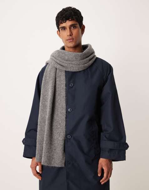 ARKET - Sciarpa in lana e alpaca premium color grigio scuro - view 1