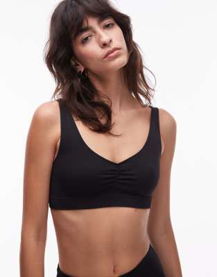 Arket Seamless Cropped Tank Top In Black