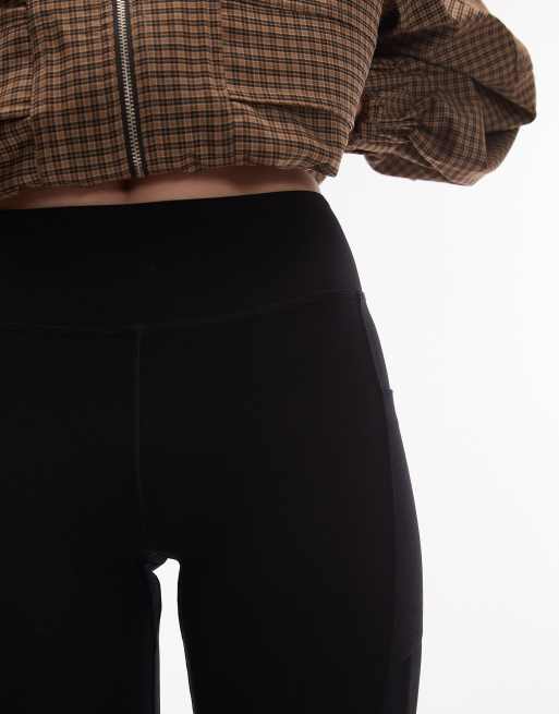 ARKET seamless gym leggings with side pockets in black, 2 of 5