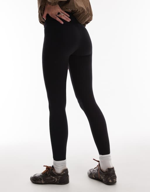 ARKET seamless gym leggings with side pockets in black, 4 of 5