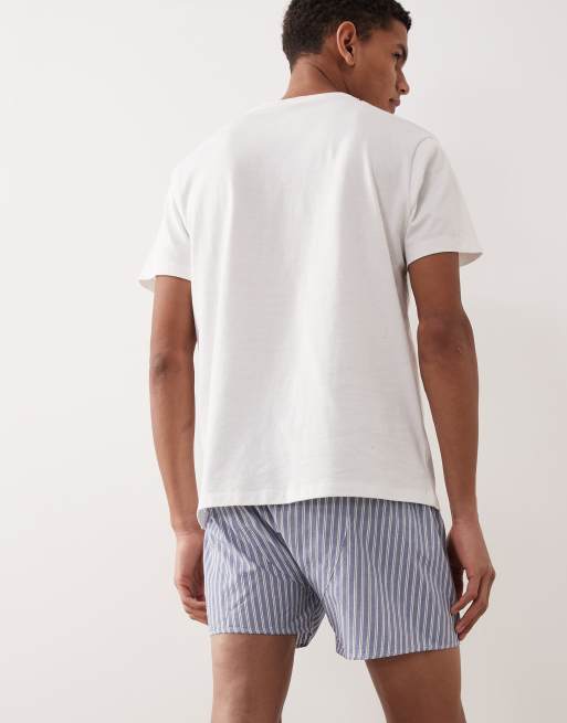 ARKET - Set van 2 unisex shorts van puur katoen in blauw en wit met ruiten, 3 van 4