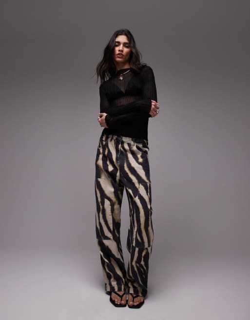 ARKET sheer knitted longline fitted top in black, 4 of 4