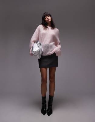 ARKET SHEER MOHAIR AND WOOL BLEND KNIT SWEATER 