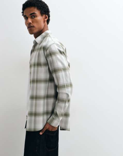 ARKET shirt in khaki check - view 1