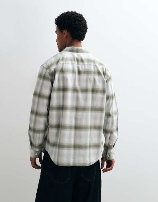 ARKET shirt in khaki check, 5 of 5