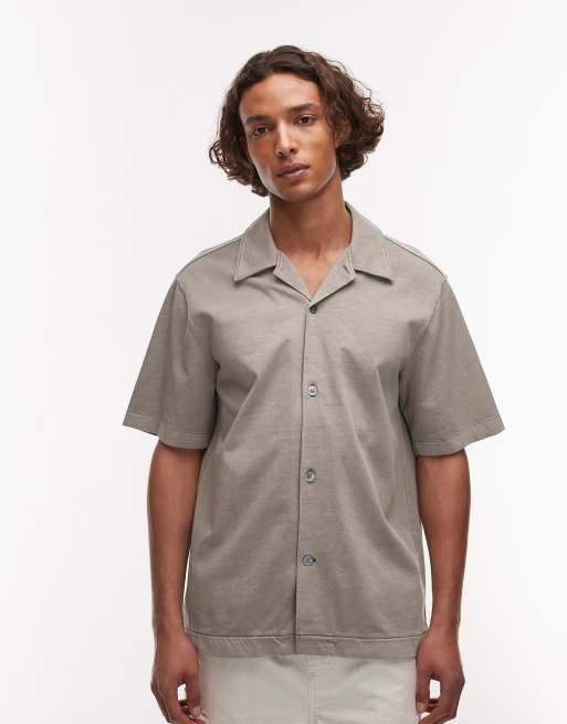 ARKET - Shirt met korte mouwen in zware jersey, grijs