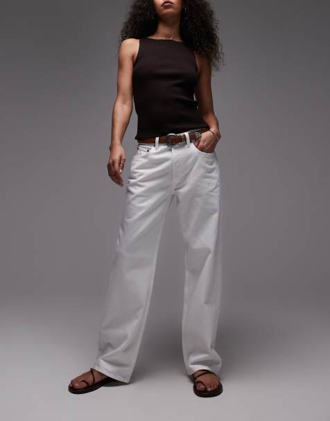 ARKET - Shore - Afslappede hvide boyfriend-jeans med lav talje - view 1