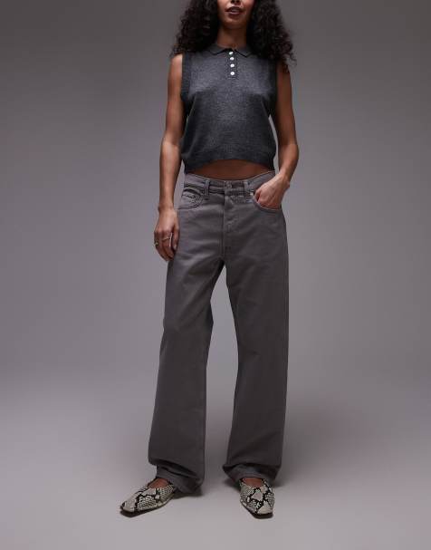 ARKET - Shore - Jean coupe boyfriend décontractée à taille basse - Gris doux délavé - view 1