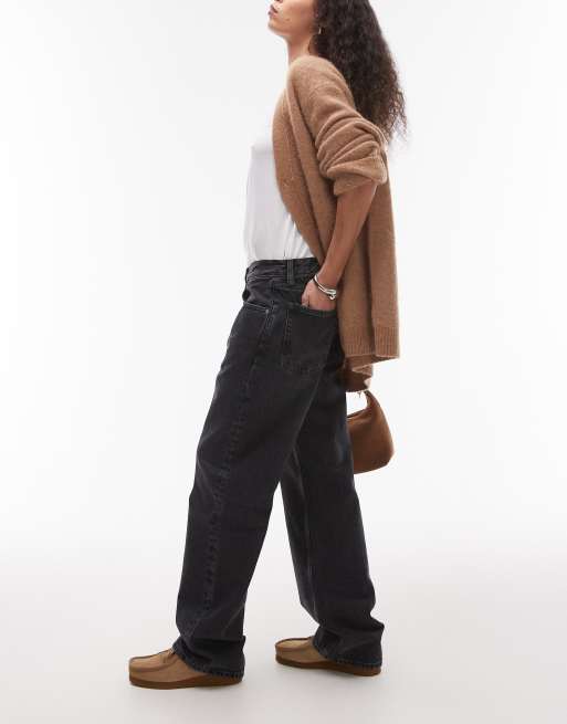 ARKET - Shore - Jeans boyfriend comodi a vita bassa grigio scuro slavato, 2 di 5