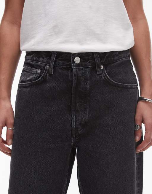 ARKET - Shore - Jeans boyfriend comodi a vita bassa grigio scuro slavato, 4 di 5