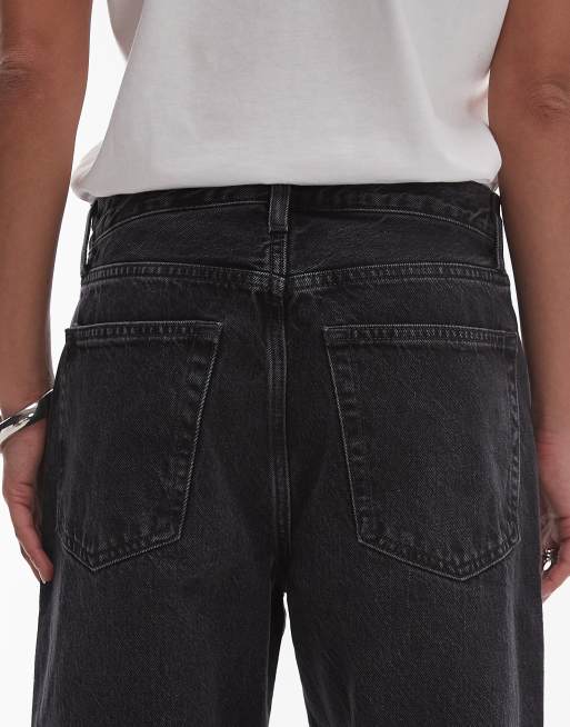 ARKET - Shore - Jeans boyfriend comodi a vita bassa grigio scuro slavato, 5 di 5