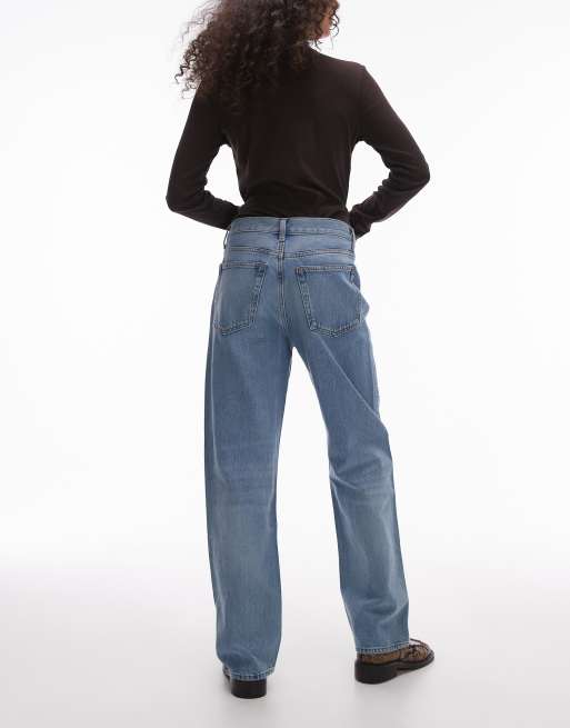 ARKET – Shore – Lässige Boyfriend-Jeans in mittelblauer Waschung mit niedrigem Bund  , 2 von 5