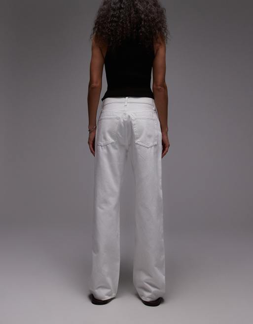 ARKET Shore low waist relaxed boyfriend fit jeans in white