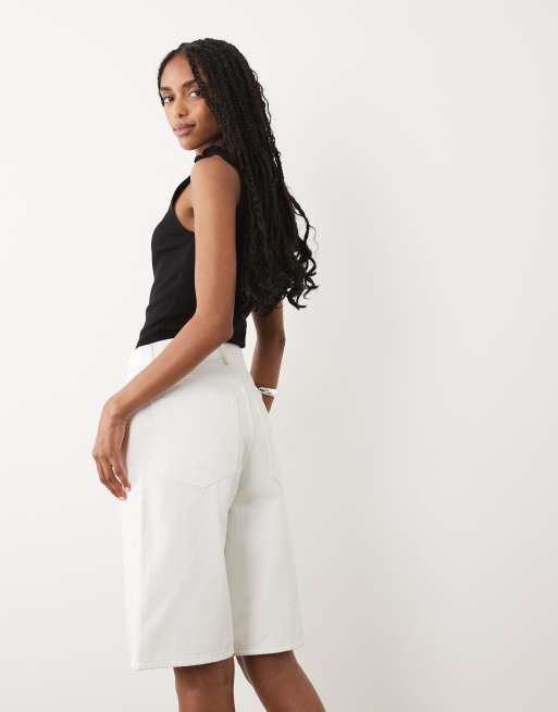 ARKET - Short ample en jean - Blanc, 4 de 5