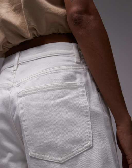 ARKET - Short en sergé de denim ample à taille mi-haute et cinq poches - Blanc, 3 de 5