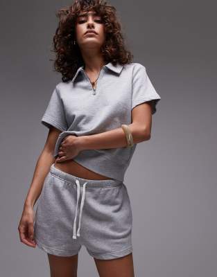 ARKET - Short molletonné à enfiler en coton - Gris