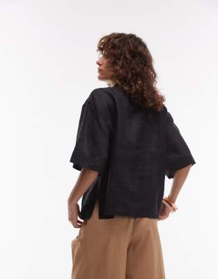 Arket Short Sleeve Linen Look Shirt