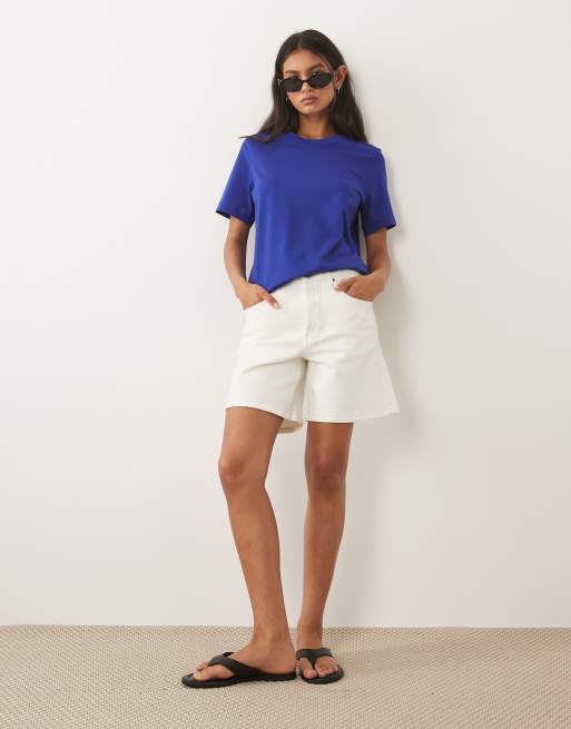 ARKET short sleeve t-shirt in bright blue, 3 of 4