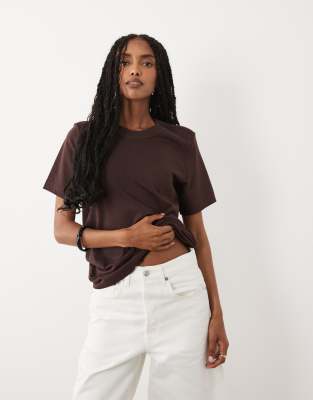 Arket Short Sleeve T-shirt In Brown