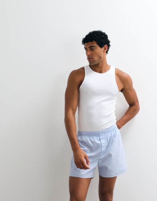ARKET – Shorts in Blau und Weiß kariert, 2er-Pack, 4 von 5