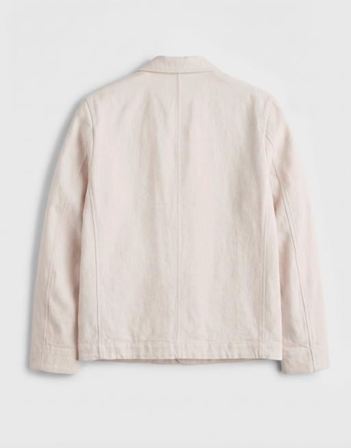 ARKET - Single breasted colbert van zuiver katoen in beige, 7 van 7