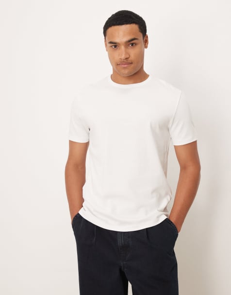 ARKET - Slim-fit T-shirt van zwaar zuiver katoen in wit - view 1