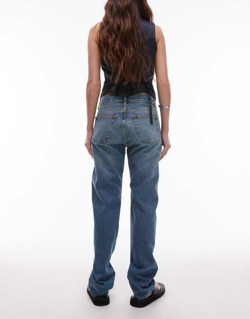 ARKET Snow straight leg jeans in dark wash blue, 2 of 5