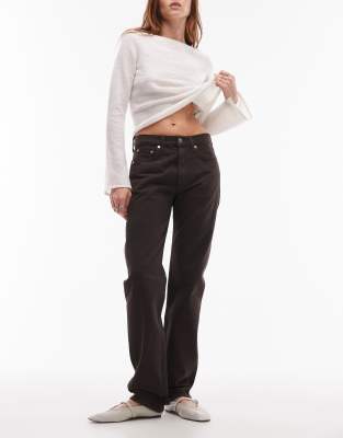 Arket ARKET Snow straight leg jeans in washed brown