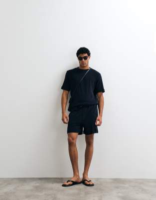 Arket Soft Terrycloth Shorts In Blue