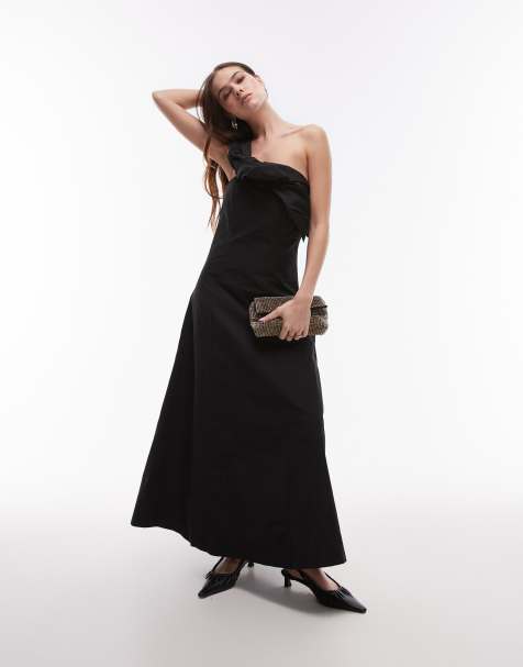 ARKET - Sort oneshoulder-maxikjole med korset- og snoet stropdetalje - view 1