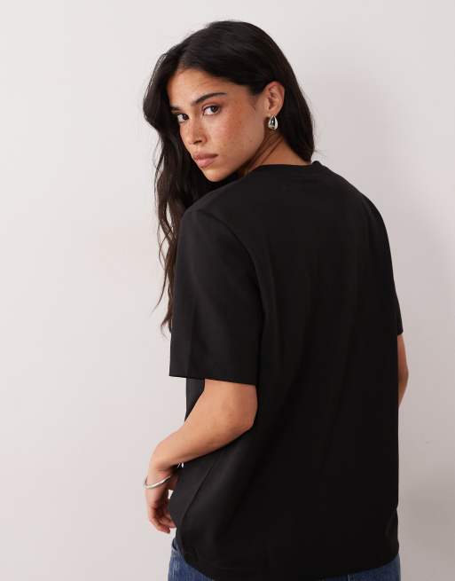 ARKET - Sort T-shirt i kraftig jersey, 4 af 4