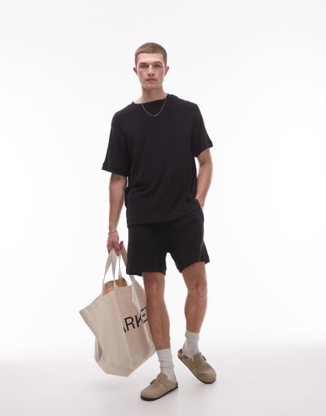 ARKET - Sorte og bløde pull on-shorts i frotté - Del af sæt - view 1