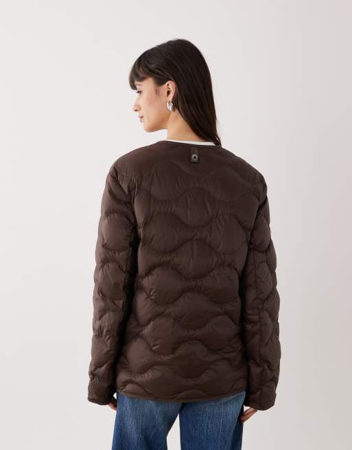 ARKET – Steppjacke in Braun mit Reißverschluss, 4 von 4