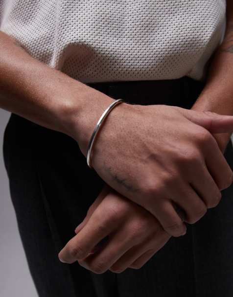 ARKET sterling silver minimal cylinder bracelet - view 1