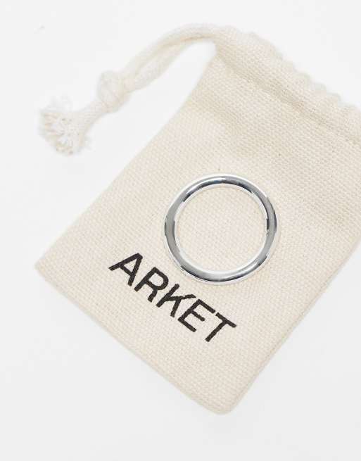 ARKET sterling silver minimal cylinder ring
