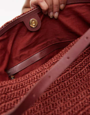 Arket Straw Shopper Tote Bag With Adjustable Strap
