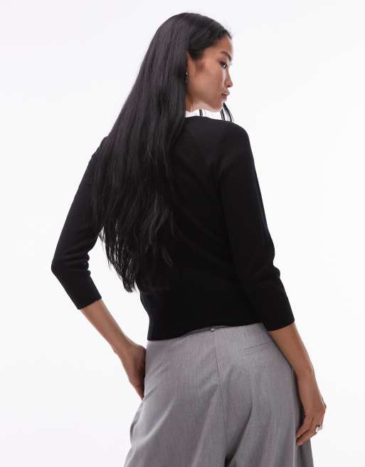 ARKET – Strickjacke aus Merinowolle in Schwarz, 4 von 4